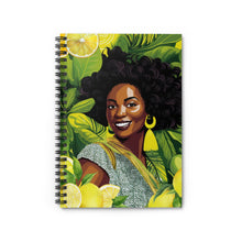 Load image into Gallery viewer, Lemon and Leaves: Lemon Zest | Anika Spiral Notebook - Ruled Line|
