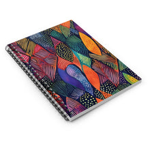 Load image into Gallery viewer, Spiral Notebook - Ruled Line | African Wax Print |
