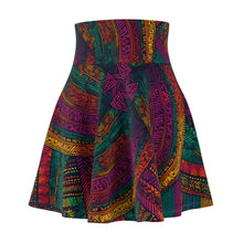 Load image into Gallery viewer, Mombo Waves | Women&#39;s Skater Skirt | African Wax Print
