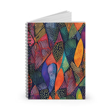 Load image into Gallery viewer, Spiral Notebook - Ruled Line | African Wax Print |
