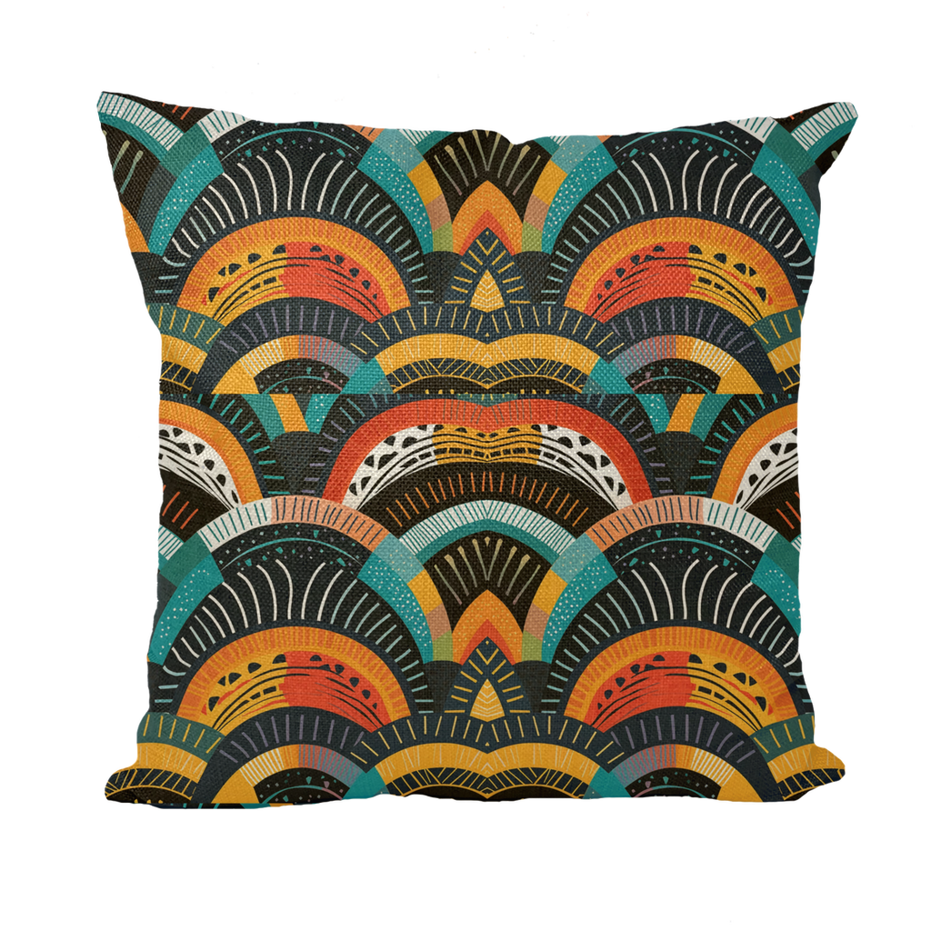 Zulu Warrior | African Wax print| | Throw Pillow with Insert |