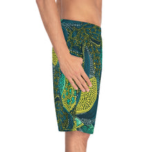 Load image into Gallery viewer, | Zanzibar Zest | Men&#39;s Board Shorts | African Wax Print | African Fashion African Batik  Wax Print |
