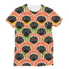 Load image into Gallery viewer, Adire Allure | African Wax Print | | Classic Women&#39;s T-Shirt | Short Sleeve |
