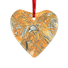 Load image into Gallery viewer, Maasai Magic| African Wax Print | Glass Hanging Ornament
