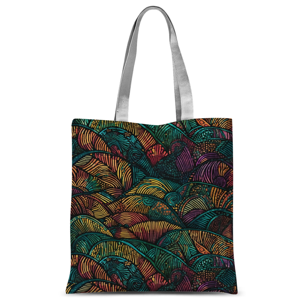 Enchanting African Print Ankara Wavy Patterns Classic Print Tote Bag