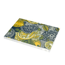 Load image into Gallery viewer, Lemons and Leaves | lemonade lace brunch Postcard Bundles (envelopes included)  | African Wax Print|
