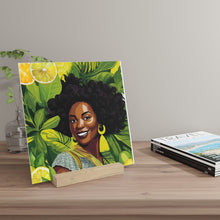 Load image into Gallery viewer, Lemon and Leaves Collection: Lemon Zest | Anika Gallery Board with Stand |
