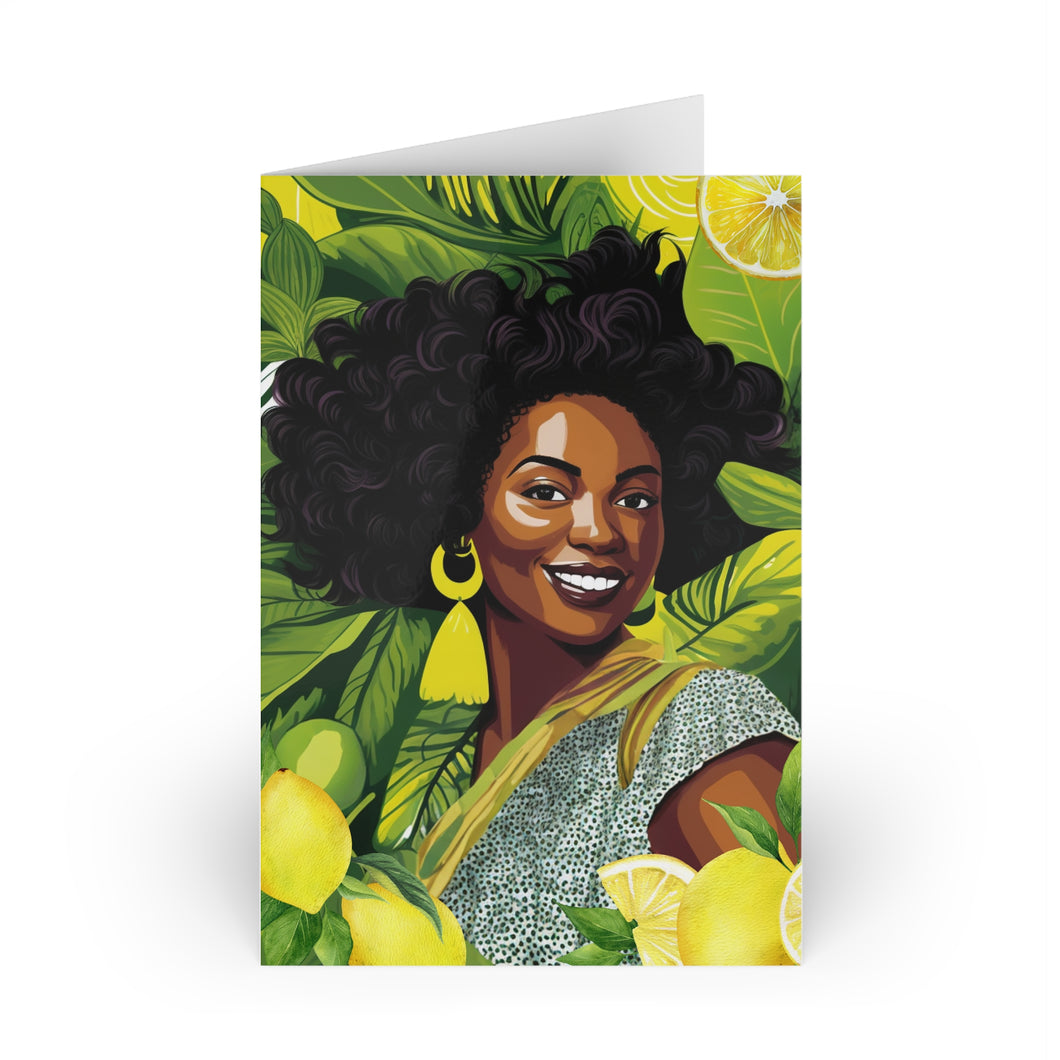 Lemon and Leaves: Lemon Zest | Anika Blank Greeting Cards | 1 or 10-pcs|