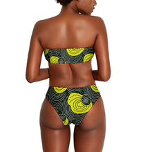 Load image into Gallery viewer, Womens&#39;s African Print | Two Piece Bikini Swimsuit| African Wax print| Bandu top|  up to 2x
