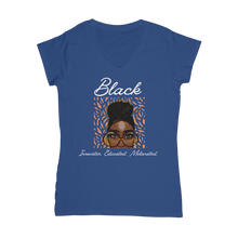 Load image into Gallery viewer, Black In Tech Collection | Black Innovator | Classic Women&#39;s V-Neck T-Shirt
