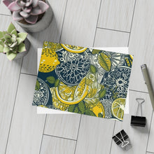 Load image into Gallery viewer, Lemons and Leaves | lemonade lace brunch Postcard Bundles (envelopes included)  | African Wax Print|
