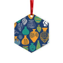 Load image into Gallery viewer, Venda Vibrance| African Wax Pattern| African Print Metal Hanging Ornament
