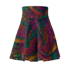 Load image into Gallery viewer, Mombo Waves | Women&#39;s Skater Skirt | African Wax Print
