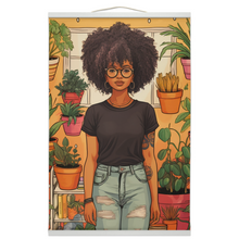 Load image into Gallery viewer, Plant Mom Collection | Tequlia Sunrise | Hanging Canvas Prints | Black Woman | By Her Beloved Plant Babies |
