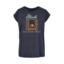 Load image into Gallery viewer, Black In Tech Collection | Black Innovator | Women&#39;s Extended Shoulder T-Shirt XS-5XL
