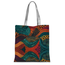 Load image into Gallery viewer, Kente Kaleidoscope| African Wax Print | African Pattern| Classic Print Tote Bag
