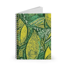 Load image into Gallery viewer, Tswana Tropics | Spiral Notebook - Ruled Line | African Wax Print |
