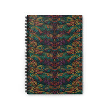 Load image into Gallery viewer, Shona Splendor | Spiral Notebook | Ruled Line | African Wax Print | Green, Blue|
