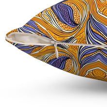 Load image into Gallery viewer, Semi | Spun Polyester Square Pillow | African Wax Print |
