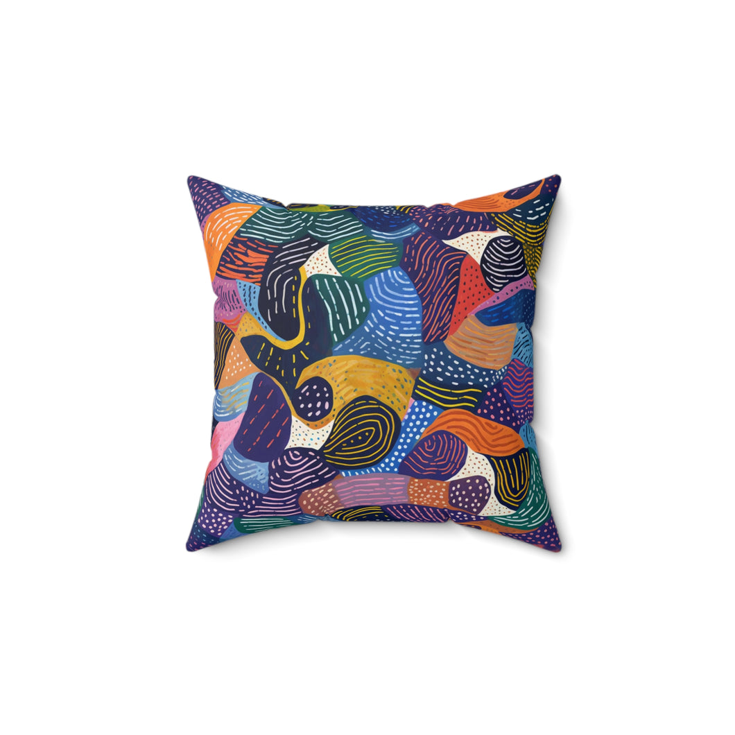 Kiki | Spun Polyester Square Pillow | African Wax Print |