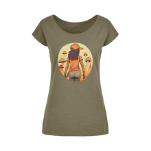 Load image into Gallery viewer, Mushroom Magic | Black Girl Wonder Lust | Wide Neck Womens T-Shirt XS-5XL
