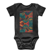 Load image into Gallery viewer, Kente Kaleidoscope| African Wax Print | African Pattern| Classic Baby Onesie Bodysuit
