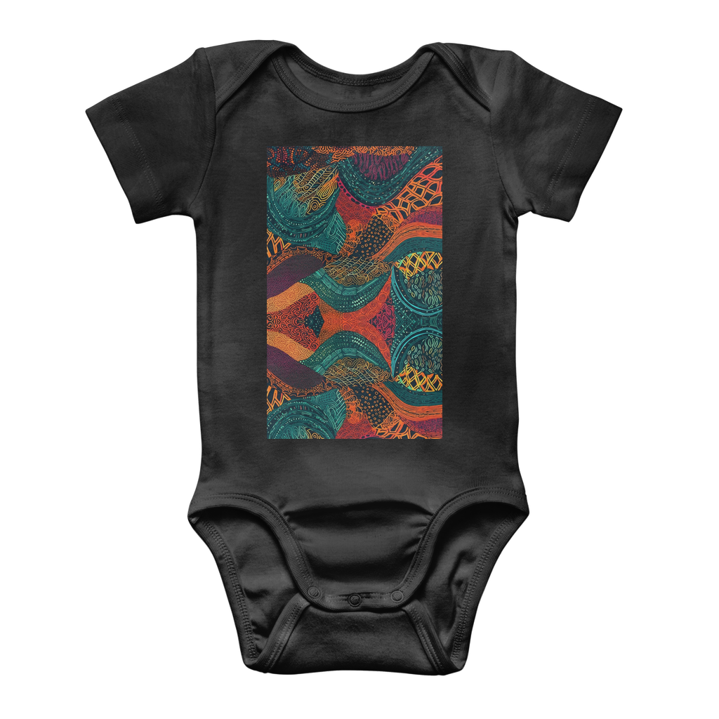 Kente Kaleidoscope| African Wax Print | African Pattern| Classic Baby Onesie Bodysuit