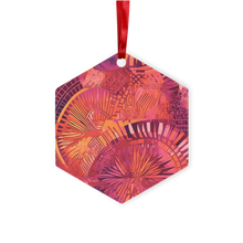 Load image into Gallery viewer, Serengeti Sunset | African Wax Print | Metal Hanging Ornament
