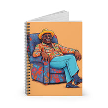 Load image into Gallery viewer, | Black &amp; Bold Collection | James Spiral Notebook - Ruled Line | Black Man |
