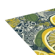 Load image into Gallery viewer, Lemons and Leaves: Lemonade brunch Blue Postcard Bundles |envelopes included | African Wax Print |
