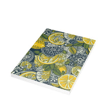 Load image into Gallery viewer, Lemons and Leaves | lemonade lace brunch Postcard Bundles (envelopes included)  | African Wax Print|
