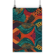 Load image into Gallery viewer, Kente Kaleidoscope| African Wax Print | African Pattern| Classic Poster
