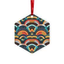 Load image into Gallery viewer, Zulu Warrior | African Wax print| Metal Hanging Ornament
