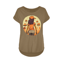 Load image into Gallery viewer, Mushroom Magic | Black Girl Wonder Lust | Women&#39;s Long Slub T-Shirt XS-5XL
