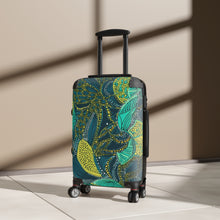 Load image into Gallery viewer, Wonderlust Collection | Zanzibar Zest | Mid- sized  Rolling Suitcase | African Wax print | African Inspired Rolling Suitcase
