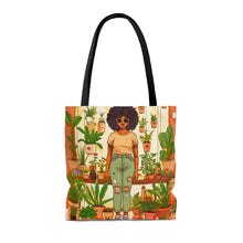 Load image into Gallery viewer, Plant Mom Collection | Peach Dream | Tote Bag | Black Woman | By Her Beloved Plant Babies
