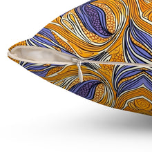 Load image into Gallery viewer, Semi | Spun Polyester Square Pillow | African Wax Print |
