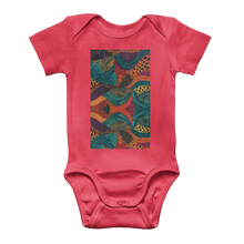 Load image into Gallery viewer, Kente Kaleidoscope| African Wax Print | African Pattern| Classic Baby Onesie Bodysuit
