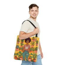 Load image into Gallery viewer, Plant Mom Collection | Sunshine | Tote Bag | Black Woman | By Her Beloved Plant Babies |
