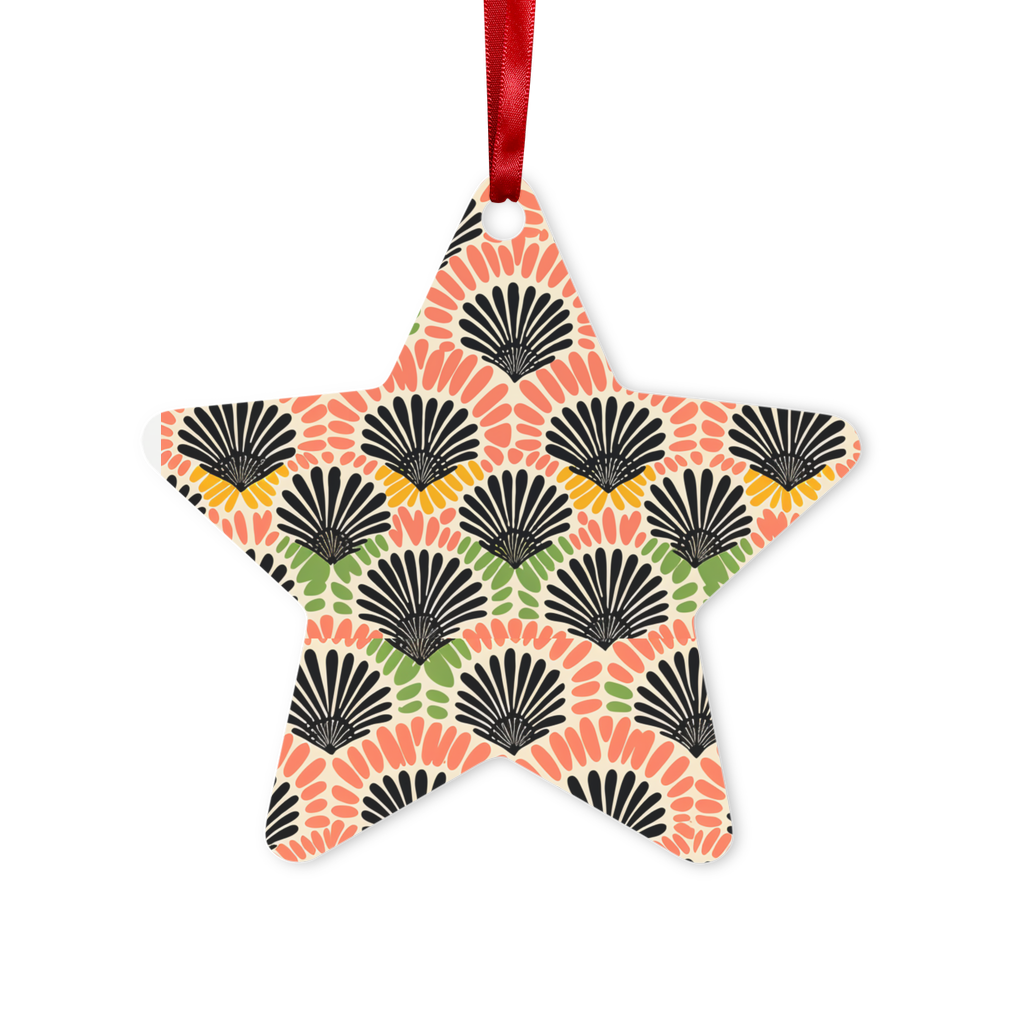 Adire Allure | African Wax Print | Metal Hanging Ornament