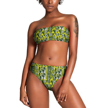 Load image into Gallery viewer, Womens&#39;s African Print | Two Piece Bikini Swimsuit| African Wax print| Bandu top|  up to 2x
