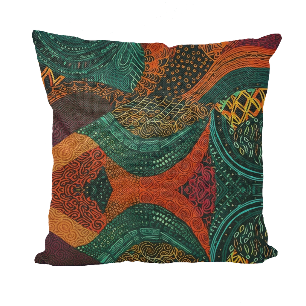 Kente Kaleidoscope| African Wax Print | African Pattern| Throw Pillows