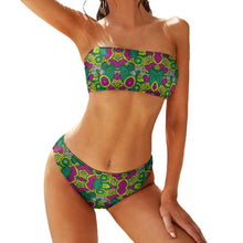 Load image into Gallery viewer, Womens&#39;s African Print | Two Piece Bikini Swimsuit| African Wax print| Bandu top|  up to 2x
