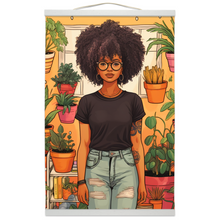 Load image into Gallery viewer, Plant Mom Collection | Tequlia Sunrise | Hanging Canvas Prints | Black Woman | By Her Beloved Plant Babies |
