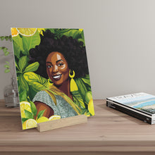 Load image into Gallery viewer, Lemon and Leaves Collection: Lemon Zest | Anika Gallery Board with Stand |
