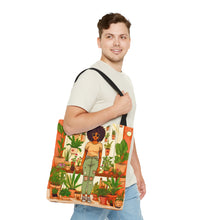 Load image into Gallery viewer, Plant Mom Collection | Peach Dream | Tote Bag | Black Woman | By Her Beloved Plant Babies
