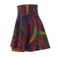 Load image into Gallery viewer, Mombo Waves | Women&#39;s Skater Skirt | African Wax Print
