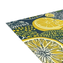 Load image into Gallery viewer, Lemons and Leaves: Lemonade brunch Blue Postcard Bundles |envelopes included | African Wax Print |
