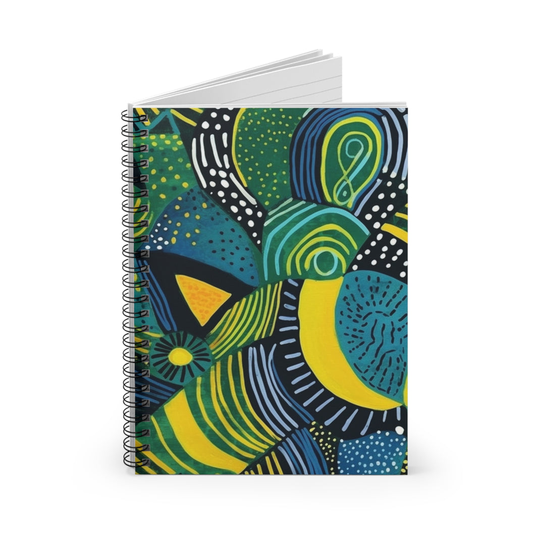 Spiral Notebook - Ruled Line | African Wax Print |