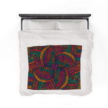 Load image into Gallery viewer, Tuareg Tempest | Velveteen Plush Blanket| Snuggle up  to this African Wax Print|
